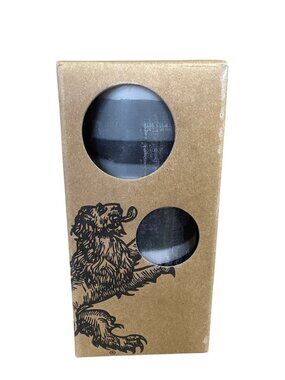 British Colour Standard Large Striped Pillar Candle 6 in Gull Gunmetal Jet NEW